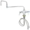 T&S Brass And Bronze Works T&S B-0250 Deck Mounted Pantry Faucet With Flex Inlets, 18" Double-Jointed Swing Nozzle, And Eterna Cartridges -T&S Brass Shop 1622590
