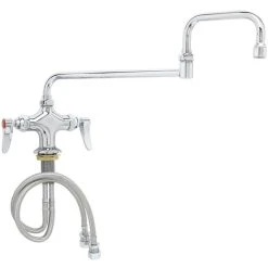 T&S Brass And Bronze Works T&S B-0250 Deck Mounted Pantry Faucet With Flex Inlets, 18" Double-Jointed Swing Nozzle, And Eterna Cartridges 5 T&S Brass And Bronze Works T&S B-0250 Deck Mounted Pantry Faucet With Flex Inlets, 18" Double-Jointed Swing Nozzle, And Eterna Cartridges -T&S Brass Shop 1622591