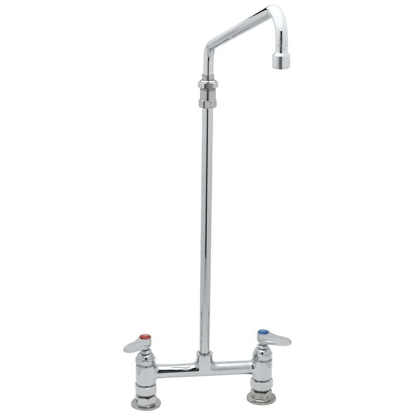 T&S Brass And Bronze Works T&S B-0281 Deck Mounted Double Pantry Faucet With 18" Riser And 8" Centers - 12" Swing Nozzle 4 T&S Brass And Bronze Works T&S B-0281 Deck Mounted Double Pantry Faucet With 18" Riser And 8" Centers - 12" Swing Nozzle - Image 2