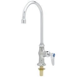 T&S Brass And Bronze Works T&S B-0305-CR Single Hole Deck Mounted Cold Water Faucet - 5 1/2" Rigid Gooseneck Spout (ADA Compliant)