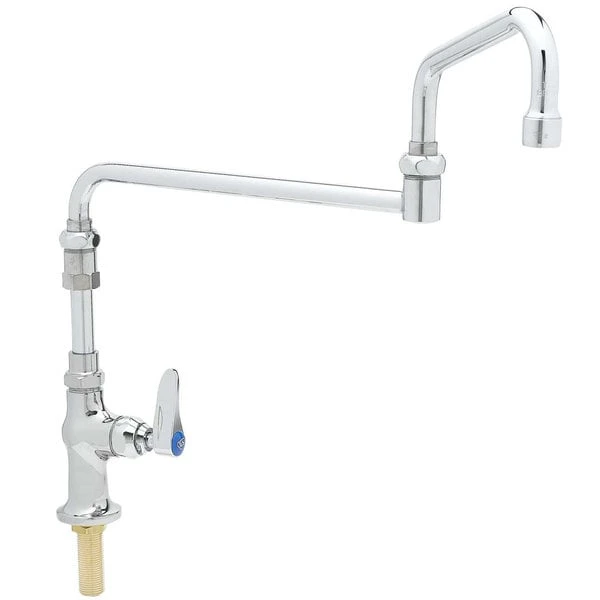 T&S Brass And Bronze Works T&S B-0319-01 Single Hole Deck Mount Single Pantry Mixing Faucet With Single Supply, 18" Double Joint Nozzle, And Eterna Cartridges 4 T&S Brass And Bronze Works T&S B-0319-01 Single Hole Deck Mount Single Pantry Mixing Faucet With Single Supply, 18" Double Joint Nozzle, And Eterna Cartridges - Image 2