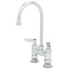 T&S Brass And Bronze Works T&S B-0325-A22 Deck Mounted Faucet With 5 1/2" Gooseneck Nozzle, 4" Adjustable Centers, 2.2 GPM Aerator, Eterna Cartridges, And Lever Handles