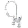T&S Brass And Bronze Works T&S B-0327 Deck Mounted Faucet With 5 3/4" Gooseneck Nozzle, 8" Centers, 2.2 GPM Aerator, Eterna Cartridges, And Wrist Handles 1 T&S Brass And Bronze Works T&S B-0327 Deck Mounted Faucet With 5 3/4" Gooseneck Nozzle, 8" Centers, 2.2 GPM Aerator, Eterna Cartridges, And Wrist Handles -T&S Brass Shop 1624458