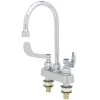 T&S Brass And Bronze Works T&S B-1141-XSCR4V05 Deck Mounted Workboard Faucet With 4" Centers, 5 3/4" Gooseneck Spout, 0.5 GPM Aerator, Cerama Cartridges, And Wrist Action Handles -T&S Brass Shop 1632868