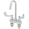 T&S Brass And Bronze Works T&S B-1146-02A-WH4 Wall Mount Workboard Faucet With 4" Centers, 4 3/8" Gooseneck Spout, Escutcheon, Aerator, 4" Wrist Action Handles, And Tailpieces 1 T&S Brass And Bronze Works T&S B-1146-02A-WH4 Wall Mount Workboard Faucet With 4" Centers, 4 3/8" Gooseneck Spout, Escutcheon, Aerator, 4" Wrist Action Handles, And Tailpieces -T&S Brass Shop 1632872