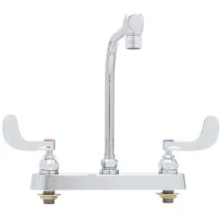 T&S Brass And Bronze Works T&S B-1149 Deck Mount Workboard Faucet With 8" Centers, 7 7/8" Gooseneck, Escutcheon, High Rise Spout, And Tailpieces 5 T&S Brass And Bronze Works T&S B-1149 Deck Mount Workboard Faucet With 8" Centers, 7 7/8" Gooseneck, Escutcheon, High Rise Spout, And Tailpieces -T&S Brass Shop 1632901