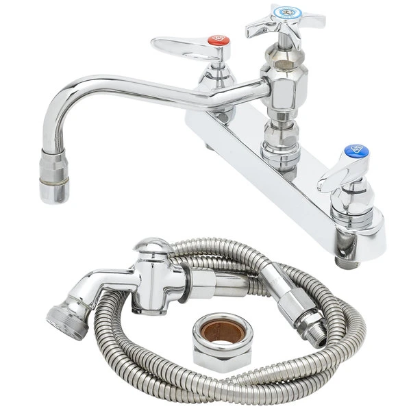 T&S Brass And Bronze Works T&S B-1152 Deck Mounted Workboard Faucet With Spray Valve And 8" Centers - 7 7/8" Swing Nozzle 3 T&S Brass And Bronze Works T&S B-1152 Deck Mounted Workboard Faucet With Spray Valve And 8" Centers - 7 7/8" Swing Nozzle