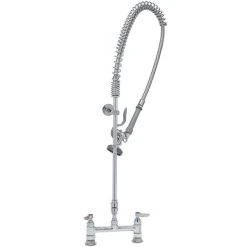 T&S Brass And Bronze Works T&S B-2277 EasyInstall Deck Mounted 39 1/4" High Pre-Rinse Faucet With Adjustable 8" Centers, 44" Hose, 12" Wall Bracket, And Installation Kit 5 T&S Brass And Bronze Works T&S B-2277 EasyInstall Deck Mounted 39 1/4" High Pre-Rinse Faucet With Adjustable 8" Centers, 44" Hose, 12" Wall Bracket, And Installation Kit -T&S Brass Shop 1633428