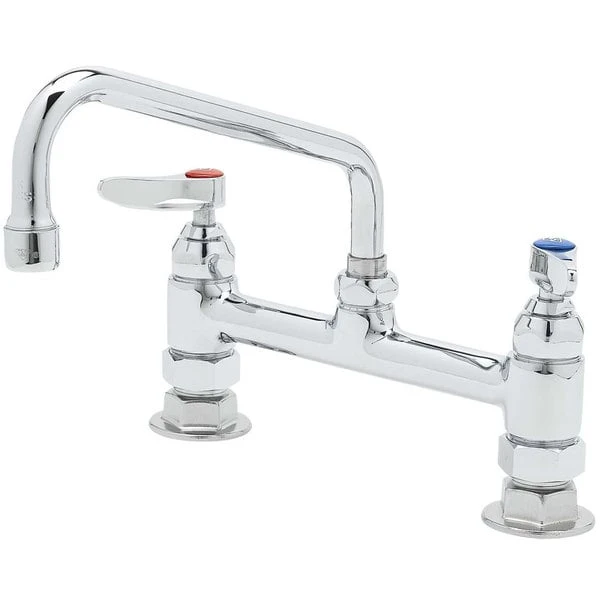 T&S Brass And Bronze Works T&S B-2280-060X Deck Mounted Faucet With 8" Swing Nozzle, 8" Adjustable Centers, 18.39 GPM Stream Regulator Outlet, Eterna Cartridges, And Lever Handles 3 T&S Brass And Bronze Works T&S B-2280-060X Deck Mounted Faucet With 8" Swing Nozzle, 8" Adjustable Centers, 18.39 GPM Stream Regulator Outlet, Eterna Cartridges, And Lever Handles