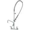 T&S Brass And Bronze Works T&S B-2405 Wall Mounted 37 5/8" High Pre-Rinse Faucet With Adjustable 8" Centers, 44" Hose, 12" Add-On Faucet, And 6" Wall Bracket -T&S Brass Shop 1633601