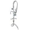 T&S Brass And Bronze Works T&S MPZ-2DLN-08 EasyInstall Deck Mounted 24 13/16" High Mini Pre-Rinse Faucet With Flex Inlets, 24" Hose, 8" Add-On Faucet, And 6" Wall Bracket