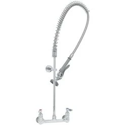 T&S Brass And Bronze Works T&S B-0133-V-B EasyInstall Wall Mounted 37" High Pre-Rinse Faucet With Adjustable 8" Centers, 44" Hose, Vacuum Breaker, And 6" Wall Bracket 5 T&S Brass And Bronze Works T&S B-0133-V-B EasyInstall Wall Mounted 37" High Pre-Rinse Faucet With Adjustable 8" Centers, 44" Hose, Vacuum Breaker, And 6" Wall Bracket -T&S Brass Shop 1634792