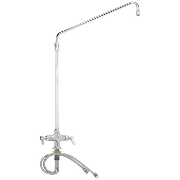 T&S Brass And Bronze Works T&S B-0270 Deck Mounted Single Hole Pantry Faucet With Flex Inlets, 18" Swing Nozzle, Eterna Cartridges, And 18" Riser 4 T&S Brass And Bronze Works T&S B-0270 Deck Mounted Single Hole Pantry Faucet With Flex Inlets, 18" Swing Nozzle, Eterna Cartridges, And 18" Riser - Image 2