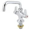 T&S Brass And Bronze Works Equip By T&S 5F-2SLF06 Deck Mounted Single Hole Faucet With Flex Inlets, 6 1/8" Swing Spout, Laminar Flow Device, Cerama Cartridges, And Lever Handles