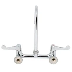 T&S Brass And Bronze Works Equip By T&S 5F-8WWB05 Wall Mounted Faucet With 7 15/16" Gooseneck Spout, 8" Centers, Laminar Flow Device, And Wrist Handles 12 T&S Brass And Bronze Works Equip By T&S 5F-8WWB05 Wall Mounted Faucet With 7 15/16" Gooseneck Spout, 8" Centers, Laminar Flow Device, And Wrist Handles -T&S Brass Shop 1655370