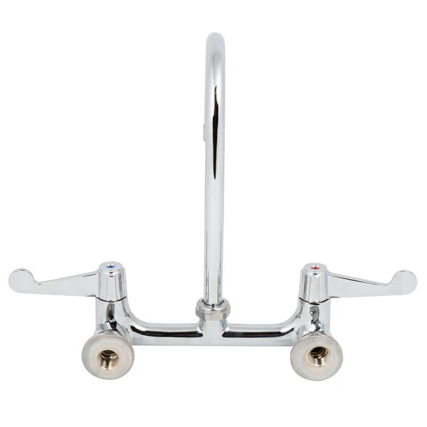 T&S Brass And Bronze Works Equip By T&S 5F-8WWB05 Wall Mounted Faucet With 7 15/16" Gooseneck Spout, 8" Centers, Laminar Flow Device, And Wrist Handles 7 T&S Brass And Bronze Works Equip By T&S 5F-8WWB05 Wall Mounted Faucet With 7 15/16" Gooseneck Spout, 8" Centers, Laminar Flow Device, And Wrist Handles - Image 5