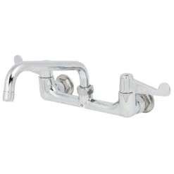 T&S Brass And Bronze Works Equip By T&S 5F-8WWB08 Wall Mounted Faucet With Adjustable 8" Centers, 8 1/8" Swing Spout, Laminar Flow Device, Cerama Cartridges, And Wrist Handles -T&S Brass Shop 1655501