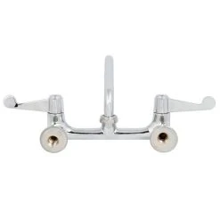 T&S Brass And Bronze Works Equip By T&S 5F-8WWB08 Wall Mounted Faucet With Adjustable 8" Centers, 8 1/8" Swing Spout, Laminar Flow Device, Cerama Cartridges, And Wrist Handles -T&S Brass Shop 1655503