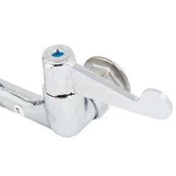 T&S Brass And Bronze Works Equip By T&S 5F-8WWB12 Wall Mounted Faucet With Adjustable 8" Centers, 12" Swing Spout, Laminar Flow Device, Cerama Cartridges, And Wrist Handles -T&S Brass Shop 1658439