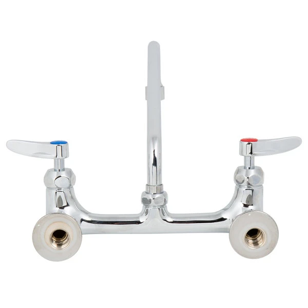 T&S Brass And Bronze Works T&S B-0231-CR-SC-F1 Wall Mounted Faucet With 8" Centers, 12" Swing Spout, 1 GPM Aerator, Cerama Cartridges And Lever Handles 7 T&S Brass And Bronze Works T&S B-0231-CR-SC-F1 Wall Mounted Faucet With 8" Centers, 12" Swing Spout, 1 GPM Aerator, Cerama Cartridges And Lever Handles - Image 5