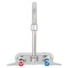 T&S Brass And Bronze Works T&S B-1146-V12-CR Wall Mounted Workboard Faucet With 5 3/4" Gooseneck Spout, 4" Centers, 1.2 GPM Aerator, Cerama Cartridges, And Lever Handles -T&S Brass Shop 1661821