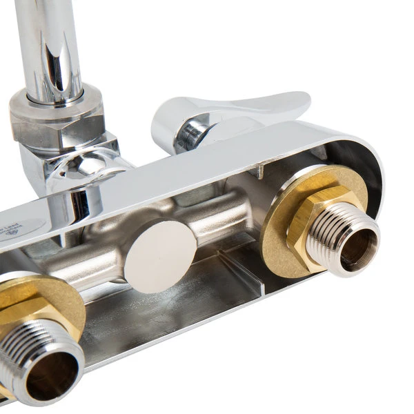 T&S Brass And Bronze Works T&S B-1146-V12-CR Wall Mounted Workboard Faucet With 5 3/4" Gooseneck Spout, 4" Centers, 1.2 GPM Aerator, Cerama Cartridges, And Lever Handles 8 T&S Brass And Bronze Works T&S B-1146-V12-CR Wall Mounted Workboard Faucet With 5 3/4" Gooseneck Spout, 4" Centers, 1.2 GPM Aerator, Cerama Cartridges, And Lever Handles - Image 6