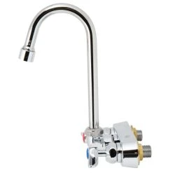 T&S Brass And Bronze Works T&S B-1146-2-V12-CR Wall Mounted Workboard Faucet With 4" Centers, 4 3/8" Gooseneck Spout, 1.2 GPM Aerator, Cerama Cartridges, And Lever Handles 11 T&S Brass And Bronze Works T&S B-1146-2-V12-CR Wall Mounted Workboard Faucet With 4" Centers, 4 3/8" Gooseneck Spout, 1.2 GPM Aerator, Cerama Cartridges, And Lever Handles -T&S Brass Shop 1667243