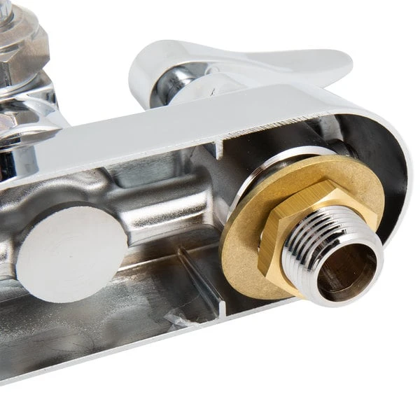 T&S Brass And Bronze Works T&S B-1146-2-V12-CR Wall Mounted Workboard Faucet With 4" Centers, 4 3/8" Gooseneck Spout, 1.2 GPM Aerator, Cerama Cartridges, And Lever Handles 8 T&S Brass And Bronze Works T&S B-1146-2-V12-CR Wall Mounted Workboard Faucet With 4" Centers, 4 3/8" Gooseneck Spout, 1.2 GPM Aerator, Cerama Cartridges, And Lever Handles - Image 6