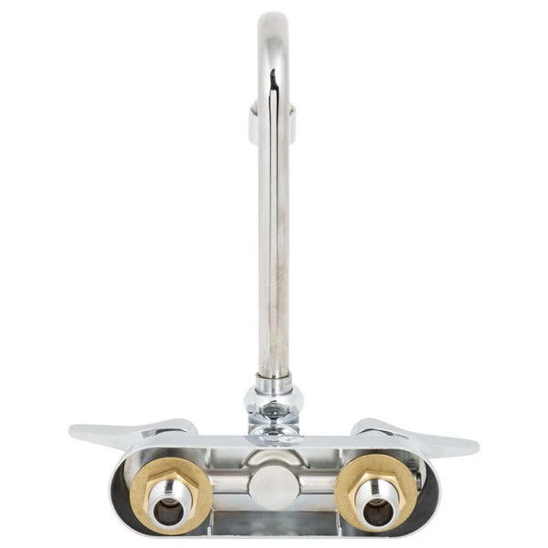 T&S Brass And Bronze Works T&S B-1115-132XF1CR Wall Mounted Workboard Faucet With 4" Centers, 2 7/8" Gooseneck Spout, 1 GPM Aerator, Cerama Cartridges, And Lever Handles 6 T&S Brass And Bronze Works T&S B-1115-132XF1CR Wall Mounted Workboard Faucet With 4" Centers, 2 7/8" Gooseneck Spout, 1 GPM Aerator, Cerama Cartridges, And Lever Handles - Image 4