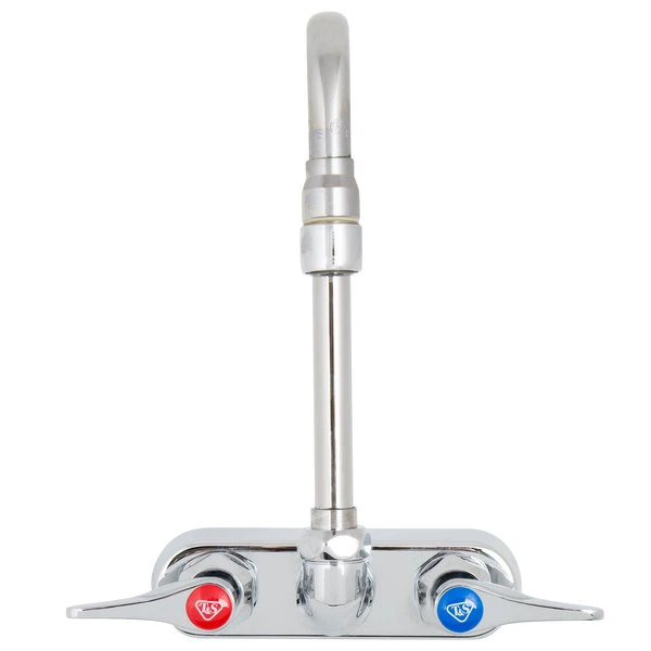 T&S Brass And Bronze Works T&S B-1115-132XN5CR Wall Mounted Workboard Faucet With 2 7/8" Gooseneck Spout, 4" Centers, .5 GPM Non-Aerated Spray Device, Cerama Cartridges, And Lever Handles 3 T&S Brass And Bronze Works T&S B-1115-132XN5CR Wall Mounted Workboard Faucet With 2 7/8" Gooseneck Spout, 4" Centers, .5 GPM Non-Aerated Spray Device, Cerama Cartridges, And Lever Handles
