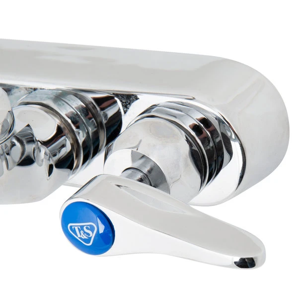 T&S Brass And Bronze Works T&S B-1115-132XN5CR Wall Mounted Workboard Faucet With 2 7/8" Gooseneck Spout, 4" Centers, .5 GPM Non-Aerated Spray Device, Cerama Cartridges, And Lever Handles 7 T&S Brass And Bronze Works T&S B-1115-132XN5CR Wall Mounted Workboard Faucet With 2 7/8" Gooseneck Spout, 4" Centers, .5 GPM Non-Aerated Spray Device, Cerama Cartridges, And Lever Handles - Image 5