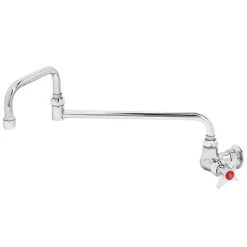T&S Brass And Bronze Works T&S B-0260 Wall Mounted Faucet With 18" Double-Jointed Swing Spout, 4.16 GPM Stream Regulator, And 4-Arm Handle