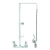 T&S Brass And Bronze Works T&S B-0131-CR-BC28H Wall Mounted 29 1/2" High Pre-Rinse Faucet With Adjustable 8" Centers, Low Flow Spray Valve, Swivel Arm, 28" Hose, And 6" Wall Bracket 2 T&S Brass And Bronze Works T&S B-0131-CR-BC28H Wall Mounted 29 1/2" High Pre-Rinse Faucet With Adjustable 8" Centers, Low Flow Spray Valve, Swivel Arm, 28" Hose, And 6" Wall Bracket -T&S Brass Shop 1781