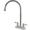 Advance Tabco K-55 Deck Mounted Faucet With 8 1/2" Gooseneck Nozzle, 4" Centers, 2 GPM Aerator, And Lever Handles -T&S Brass Shop 1824850