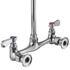 Assure Parts 1.15 GPM Chrome-Plated Wall-Mount Pre-Rinse Faucet With 8" Centers 9 Assure Parts 1.15 GPM Chrome-Plated Wall-Mount Pre-Rinse Faucet With 8" Centers -T&S Brass Shop 1839044