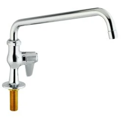 T&S Brass And Bronze Works Equip By T&S 5F-1SLX12A Deck Mounted Faucet With Single Base, 12 1/8" Swing Spout, 2.2 GPM Aerator, And Lever Handle