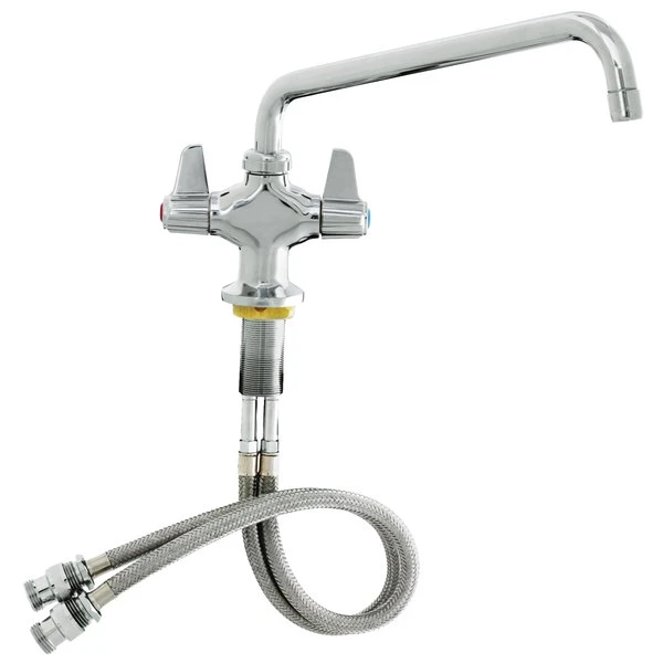 T&S Brass And Bronze Works Equip By T&S 5F-2SLX08A Deck Mounted Faucet With Single Base, 8 1/8" Swing Spout, 2.2 GPM Aerator, And Lever Handles 3 T&S Brass And Bronze Works Equip By T&S 5F-2SLX08A Deck Mounted Faucet With Single Base, 8 1/8" Swing Spout, 2.2 GPM Aerator, And Lever Handles