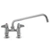 T&S Brass And Bronze Works Equip By T&S 5F-4DLS10A Deck Mounted Faucet With 4" Centers, 10 1/8" Swing Spout, 2.2 GPM Aerator, And Lever Handles