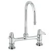 T&S Brass And Bronze Works Equip By T&S 5F-8DLS05A Deck Mounted Faucet With 5 9/16" Gooseneck Spout, 8" Centers, 2.2 GPM Aerator, And Lever Handles 2 T&S Brass And Bronze Works Equip By T&S 5F-8DLS05A Deck Mounted Faucet With 5 9/16" Gooseneck Spout, 8" Centers, 2.2 GPM Aerator, And Lever Handles -T&S Brass Shop 1864690