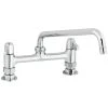 T&S Brass And Bronze Works Equip By T&S 5F-8DLS08A Deck Mounted Faucet With 8" Centers, 8 1/8" Swing Spout, 2.2 GPM Aerator, And Lever Handles