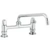 T&S Brass And Bronze Works Equip By T&S 5F-8DLS12A Deck Mounted Faucet With 8" Centers, 12 1/8" Swing Spout, 2.2 GPM Aerator, And Lever Handles