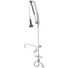T&S Brass And Bronze Works T&S B-0113-12CRB8TP 49" High Deck Mounted DuraPull Pre-Rinse Faucet With Flex Inlets, 30" Hose, 1.07 GPM Spray Valve, 12" Add-On Faucet, Accessory Tee, And Wall Bracket -T&S Brass Shop 1867979