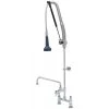 T&S Brass And Bronze Works T&S B-0123-12-CRB8P 45 3/16" High Deck Mounted DuraPull Pre-Rinse Faucet 8" Adjustable Centers, 30" Hose, 1.07 GPM Spray Valve, 12" Add-On Faucet, And Wall Bracket 2 T&S Brass And Bronze Works T&S B-0123-12-CRB8P 45 3/16" High Deck Mounted DuraPull Pre-Rinse Faucet 8" Adjustable Centers, 30" Hose, 1.07 GPM Spray Valve, 12" Add-On Faucet, And Wall Bracket -T&S Brass Shop 1867997