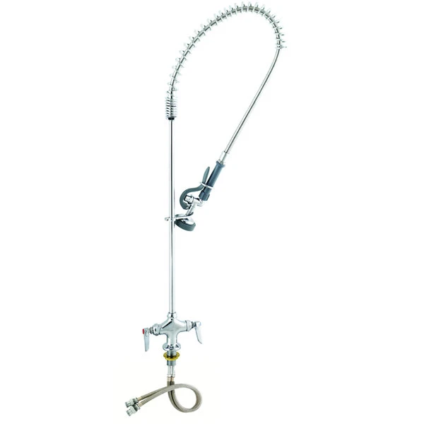 T&S Brass And Bronze Works T&S B-0113-SWV EasyInstall Deck Mounted 42" High Pre-Rinse Faucet With Flex Inlets, Swivel Spray Valve, And 44" Hose 3 T&S Brass And Bronze Works T&S B-0113-SWV EasyInstall Deck Mounted 42" High Pre-Rinse Faucet With Flex Inlets, Swivel Spray Valve, And 44" Hose