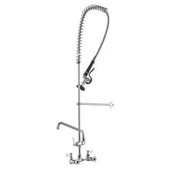 Assure Parts 1.15 GPM Wall-Mounted Pre-Rinse Assembly With 8" Centers And 12" Add On Faucet -T&S Brass Shop 1910543