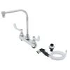 T&S Brass And Bronze Works T&S B-1175 Deck Mount Workboard Faucet With 8" Centers, 8 3/8" Gooseneck Spout, And Sidespray -T&S Brass Shop 1938527
