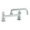 T&S Brass And Bronze Works Equip By T&S 5F-8DLS10 Deck Mount Mixing Faucet With Lever Handles And 10 1/8" Swing Nozzle On 8" Centers