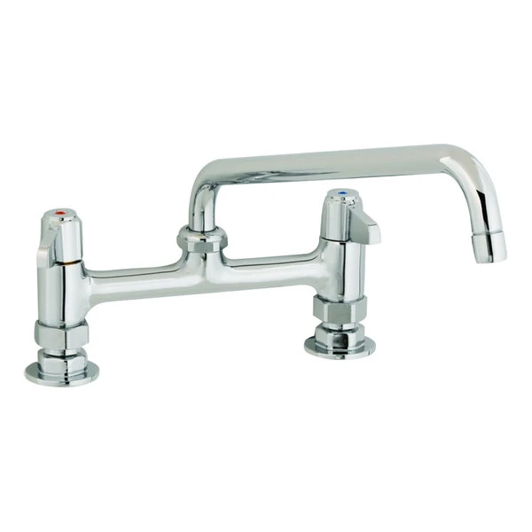 T&S Brass And Bronze Works Equip By T&S 5F-8DLS08 Deck Mount Mixing Faucet With Lever Handles And 8 1/8" Swing Nozzle On 8" Centers 3 T&S Brass And Bronze Works Equip By T&S 5F-8DLS08 Deck Mount Mixing Faucet With Lever Handles And 8 1/8" Swing Nozzle On 8" Centers