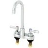 Zurn Z812A1-XL AquaSpec Deck Mount Faucet With 4" Centers, 3 1/2" Gooseneck Spout (2.2 GPM), Ceramic Cartridge, And Lever Handles