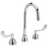 Zurn Z831B4-XL AquaSpec Deck Mount Faucet With Widespread Base, 5 3/8" Gooseneck Spout (2.2 GPM), Ceramic Cartridge, And Wrist Handles -T&S Brass Shop 2009821